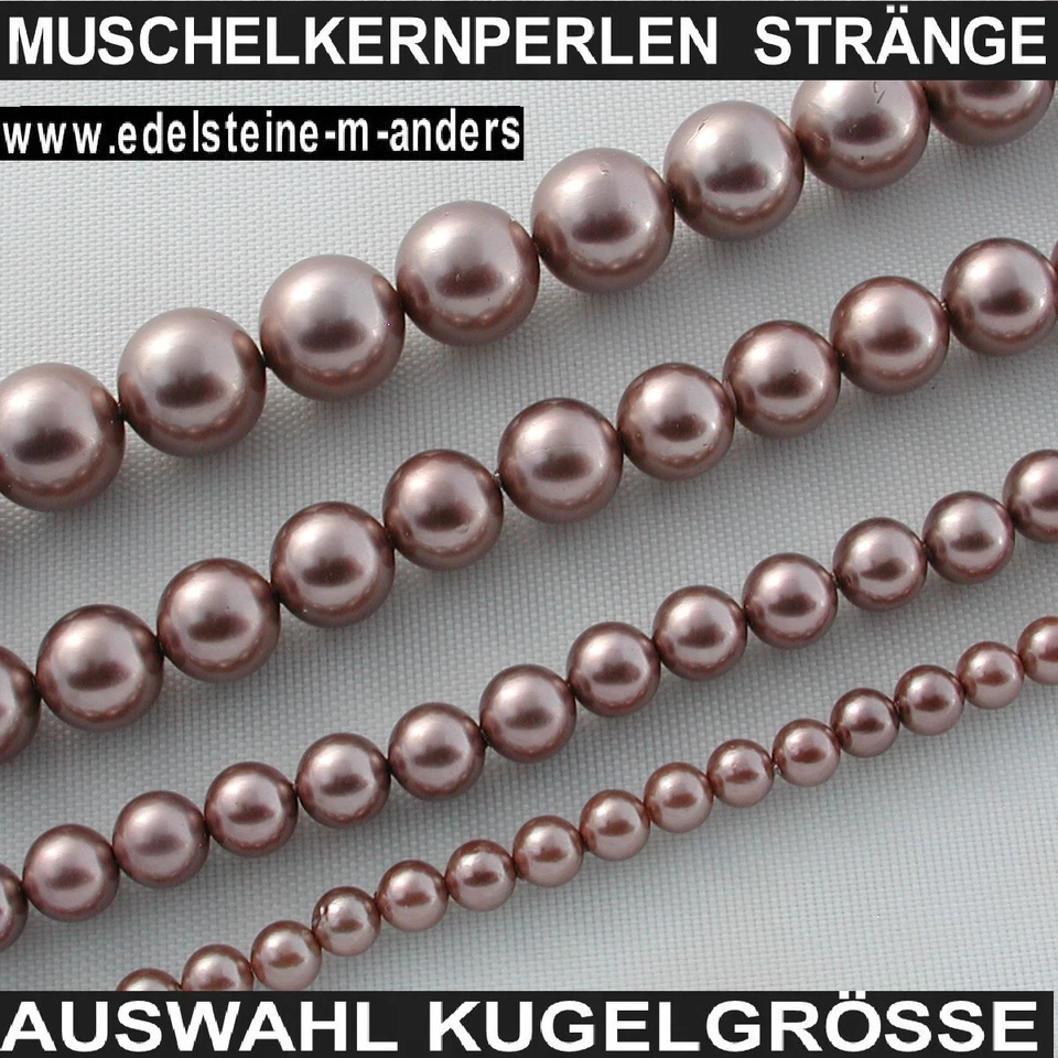 Muschelkern Perlen Kugeln Edelstein Schmuck Perlen Shell Muschel Strang  4-12mm - Bild 1 von 1