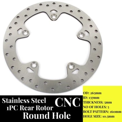 For BMW Rear Brake Disc Rotor F 650 GS 2006-2013 R 1200 GS Adventure 2005-2014 - Image 1 of 4