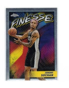2023-24 Topps Chrome - Finesse #F-20 Jeremy Sochan - Picture 1 of 2