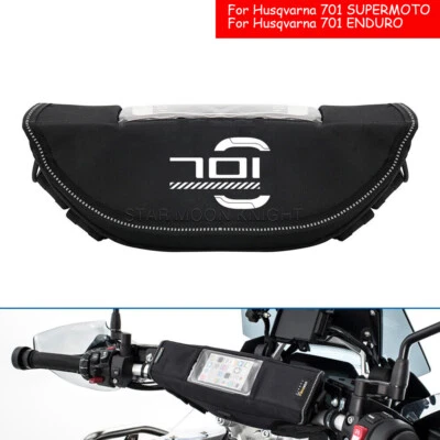 Bolsa de sillín delantera impermeable para motocicleta para Husqvarna 701 Enduro negra Foto 1 de 4