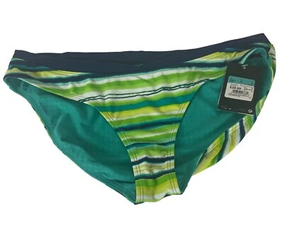 Parte inferior de natación de bikini reversible para mujer Nike talla 16 rayas multicolores Foto 1 de 4
