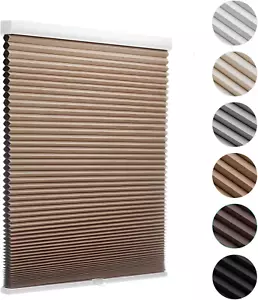 Blackout Cordless Cellular Shades Honeycomb Shades for Indoor Windows Room Darke - Picture 1 of 12