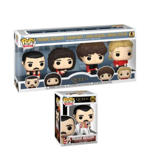 Queen - Radio Gaga Pop! Vinyl 4-Pack Brian May + Freddy Mercury w Cape 2 Set NEW - Picture 1 of 5