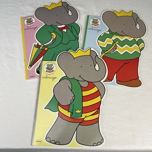Vintage Lot of 3 Babar Coloriage Coloring Books from France 1990 Imagerie Jesco - Bild 1 von 8
