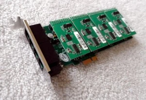 Atcom AXE400PL-40 4 Port Analog PCI-E Asterisk Low Profile Card with 4 FXS 0 FXO - Picture 1 of 2