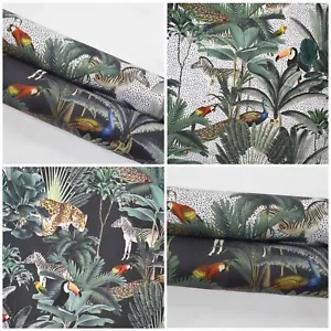 OUTDOOR FABRIC TROPICAL JUNGLE DESIGN Water Repellent, UV Resistant, Waterproof - Picture 1 of 8