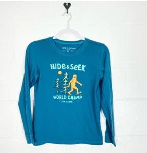 Life is Good crusher long sleeve tee Yedi size XL kids Sasquatch - Picture 1 of 4