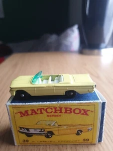 Matchbox 39 Pontiac Convertible Very Good Condition Rep Box - Picture 1 of 6