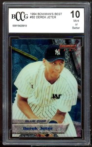 1994 Bowman's Best #B2 Derek Jeter Card BGS BCCG 10 Mint+ (Crack On Holder)