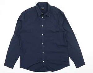 H&M Mens Blue Polyester blend Size XL Collared - Picture 1 of 12