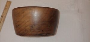 Handmade Wooden Large Dog Bowl, weighs 2.5 pounds dry, Felt on Bottom
