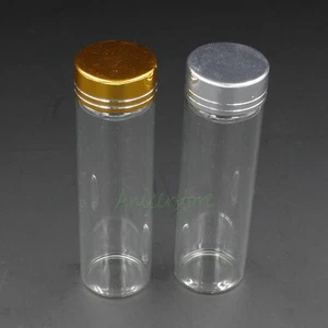 2 botellas de vidrio transparente vacías de 50 ml (100 x 30 mm) frascos de almacenamiento de exhibición - Imagen 1 de 9