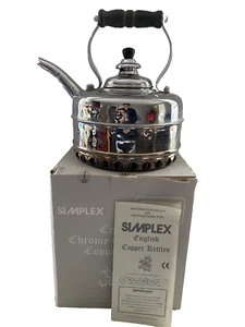 Simplex Buckingham Pfeifender Teekessel verchromtes Kupfer Schnellkochspule - Bild 1 von 22