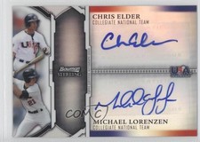 2011 Bowman Sterling Dual Refractor /99 Chris Elder Michael Lorenzen Auto