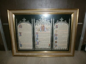 ANCIEN CADRE DORé/UNE PARTIE DU CANON D'AUTEL/GOTHIQUE/MESSE/66,5x49x4cm/XXéme - Picture 1 of 9