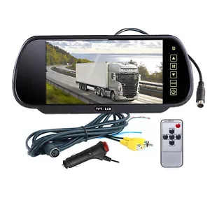 7 Zoll Auto TFT LCD Spiegel Monitor für Rückwärtsgang Auto Rückansicht Rückfahrkamera Parken - Bild 1 von 15