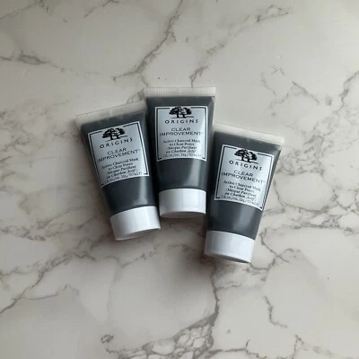3x Origins Clear Improvement Mascarilla Carbón Activo para Limpiar Poros 1oz/30ml Foto 1 de 2