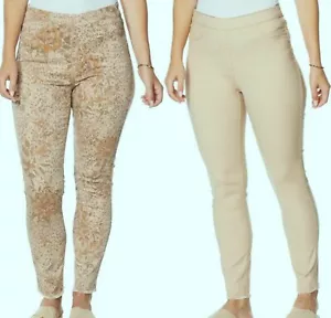 DG2 Diane Gilman Floral Animal Reversible Twill Skinny Ankle Jeans Size XXS NWT - Picture 1 of 2