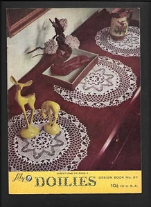 Lily Doilies 67 Filet Crochet Pattern Book Home Table Decor Cherries Vtg 1952 - Picture 1 of 6