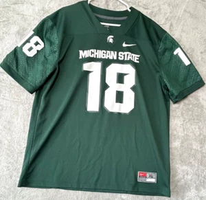 Nike Michigan State Football Jersey Men's Extra Large Green Dri Fit Spartans XL - Picture 1 of 10