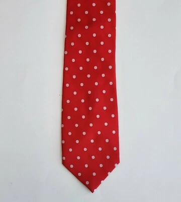 Corbata para el cuello Massimo Moda Collection roja blanca con estampado de lunares hecha a mano para hombre Foto 1 de 4