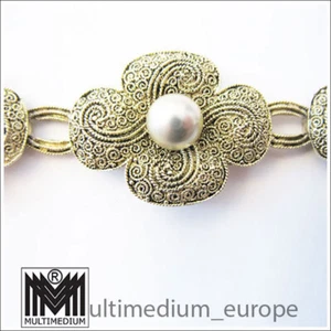 Art Deco 30er Jahre Theodor Fahrner Armband Silber vergoldet signiert TF - Picture 1 of 5