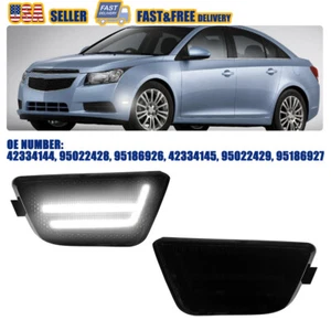 Smoke LED Strip Front Side Marker Lights Parking Lamps For 2011-2016 Chevy Cruze - Picture 1 of 22