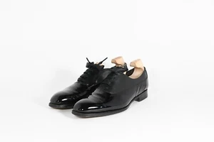 Edward Green Black Patent Leather Opera Pumps Low-cut Silhouette Size 11 - Picture 1 of 14