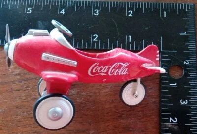 Coke Pedal Plane Die-Cast Metal 1997 Xonex Collector  Working Moving Parts Gift - Image 1 of 4