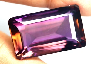 Certified Rare Natural Bolivia Ametrine 36.05 Ct Square Shape Loose Gemstone - Picture 1 of 6
