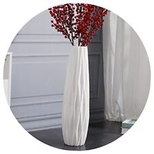 Ceramic White Tall Floor Vase 28 Inches,Modern Large Flower 28 inch Stripe 1