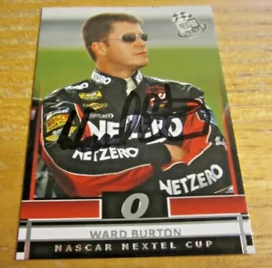 Tarjeta coleccionable Ward Burton autografiada 2005 firmada pase de prensa #1 NASCAR carreras - Imagen 1 de 3