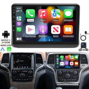 FOR 2014-2017 JEEP GRAND CHEROKEE ANDROID 12.0 CAR CARPLAY RADIO GPS NAVI STEREO - Picture 1 of 16