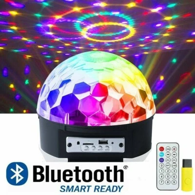 SFERA LUCE LED RGB LAMPADA EFFETTI STROBO DA DISCOTECA USB SD RAGGI MULTICOLORI - Immagine 1 di 4