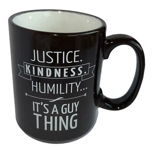 16oz Ceramic Coffee Tea Mug "It's A Guy Thing" Gift Scripture Humility Micah 6:8 - Picture 1 of 6
