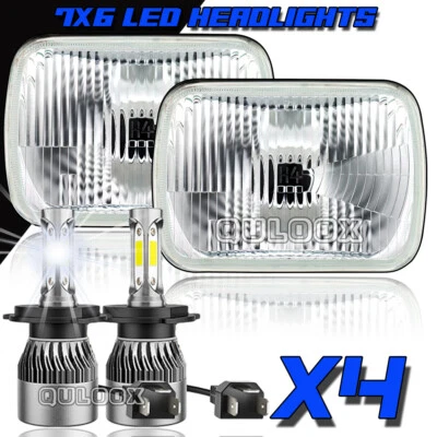5x7 7x6 inch LED Headlight Hi/Lo Beam Halo DRL for Peterbilt 357 378 379 385 A+ - Image 1 of 4