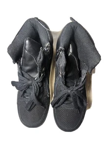 Gap Kinder Jungen Klassisch Schwarz Wildleder Kunstleder Schnürschuhe Hoch Turnschuhe Schuhe - Bild 1 von 8