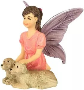 Sofie The Garden Fairy with The Puppies - Estatuilla de hada en miniatura - Imagen 1 de 8