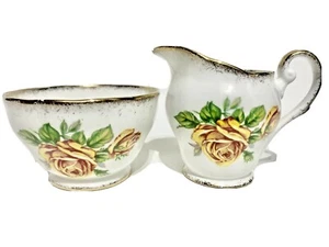 Royal Standard Romany Rose Creamer Pitcher & Open Sugar Bowl Bone China England - Picture 1 of 12