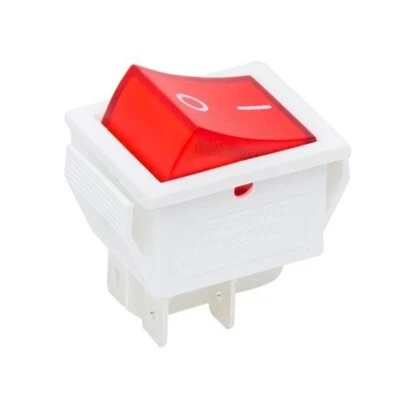 Rouge Rocker switch Remplacement Carré Outil 1PCS 20A 125V 4 Broche Double Pôle - Photo 1/3