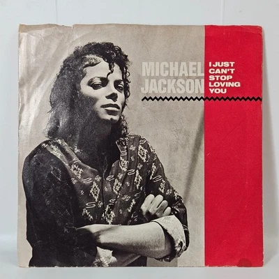 Michael Jackson - I Just Can't Stop Loving You 7" Single 1987 Epic Pop 45 RPM - Image 1 of 4
