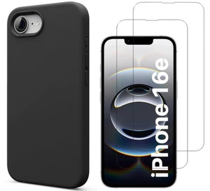 Coque TPU NOIR pour IPHONE 16E 2025 + 2 Verre trempé Film Protection écran - Zdjęcie 1 z 9