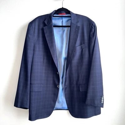 ISAIA Aquaspider Abrigo Deportivo Chaqueta de Lana TRAJE UE 60/US 50 Azul DEFECTUOSO Foto 1 de 4