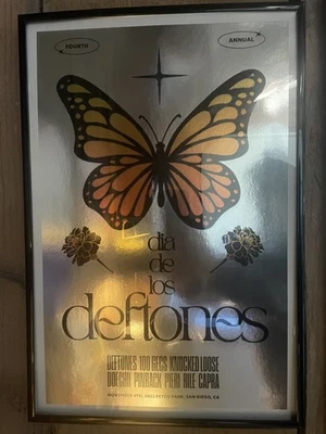 Póster VIP Anual Cuarto Día de los Deftones Enmarcado Edición Limitada Monarca  Foto 1 de 4