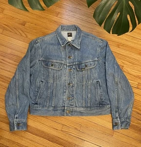 Vintage 70s Lee Riders Union Made USA Trucker Denim Jacket 44" CHEST PATD-153438 - Picture 1 of 12