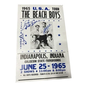 The Beach Boys Autograph 1965 14x22 Concert Tour Poster Signed x3 Love, Jardine+ - Picture 1 of 9
