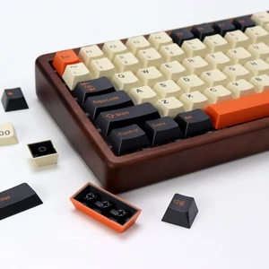 Carbon PBT Double Shot Orange Keycap Set,174 Keys Retro Custom Key Cap Keycap... - Picture 1 of 8