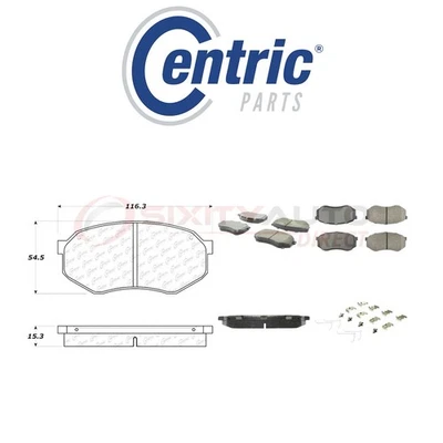 Centric Fleet Disc Brake Pads w Hardware for 1989-1992 Toyota Cressida 3.0L mk Foto 1 de 4