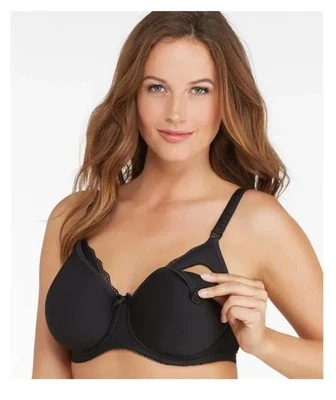 Freya Black Pure Nursing T-Shirt Bra NWT 36DDD (UK 36E) Flexi Wire Support - Image 1 of 4