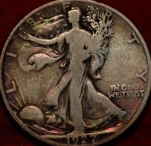 1927-S San Francisco Mint Silver Walking Liberty Half - Picture 1 of 2
